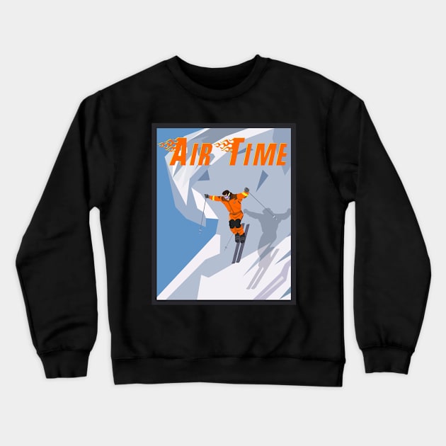 Air Time, powder boarding, downhill skiing Crewneck Sweatshirt by Style Conscious